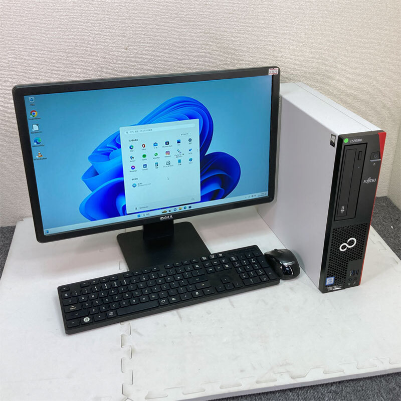 Windows11 第8世代CPU搭載 ブルーレイ 液晶セット ★ 富士通 ESPRIMO D588/V Core i3-8100(3.6G/4C) メモリ16GB SSD256GB(M.2) DVD-RW