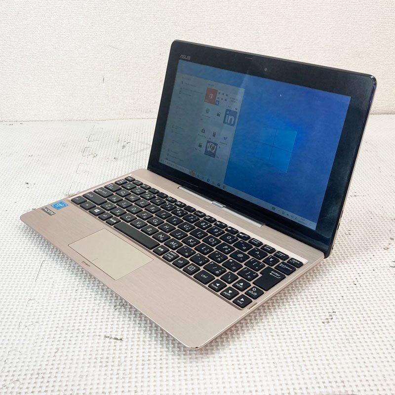 Windows10 タブレットPC 第5世代 ★ ASUS Transformer Book T100TAN Atom-Z3795(1.59G) メモリ4GB SSD32GB 10.1型HD液晶 #1-3343